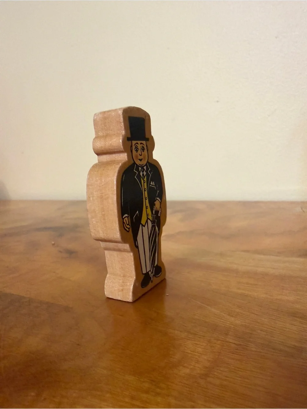 2001 Thomas And Friends Sir Topham Hatt Vintage Wooden Block Railway Figure